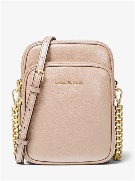 michael kors jet set pebbled leather crossbody